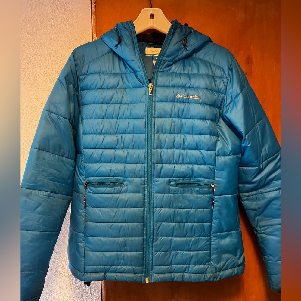 Womens Columbia Blue Winter Coat Size Large